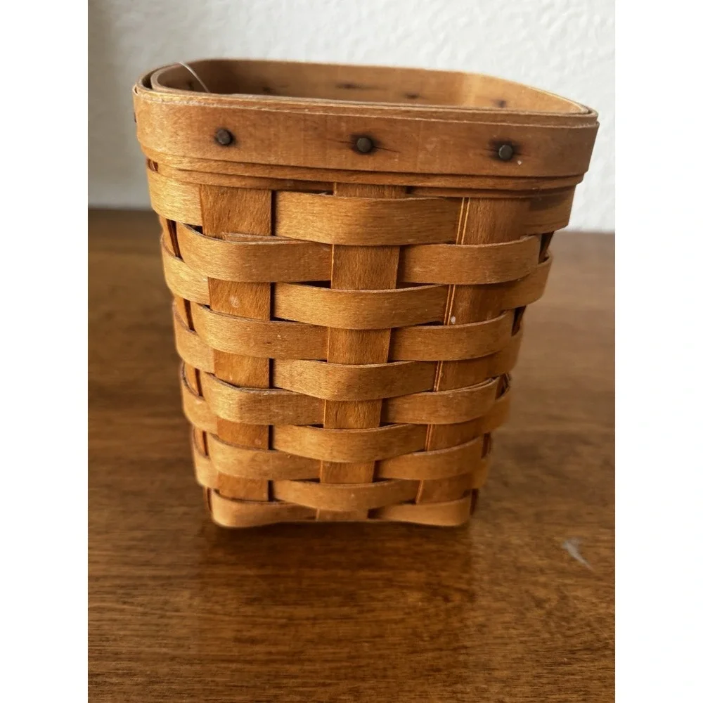 Vintage Longaberger 1995 Small Spoon Holder Basket 6